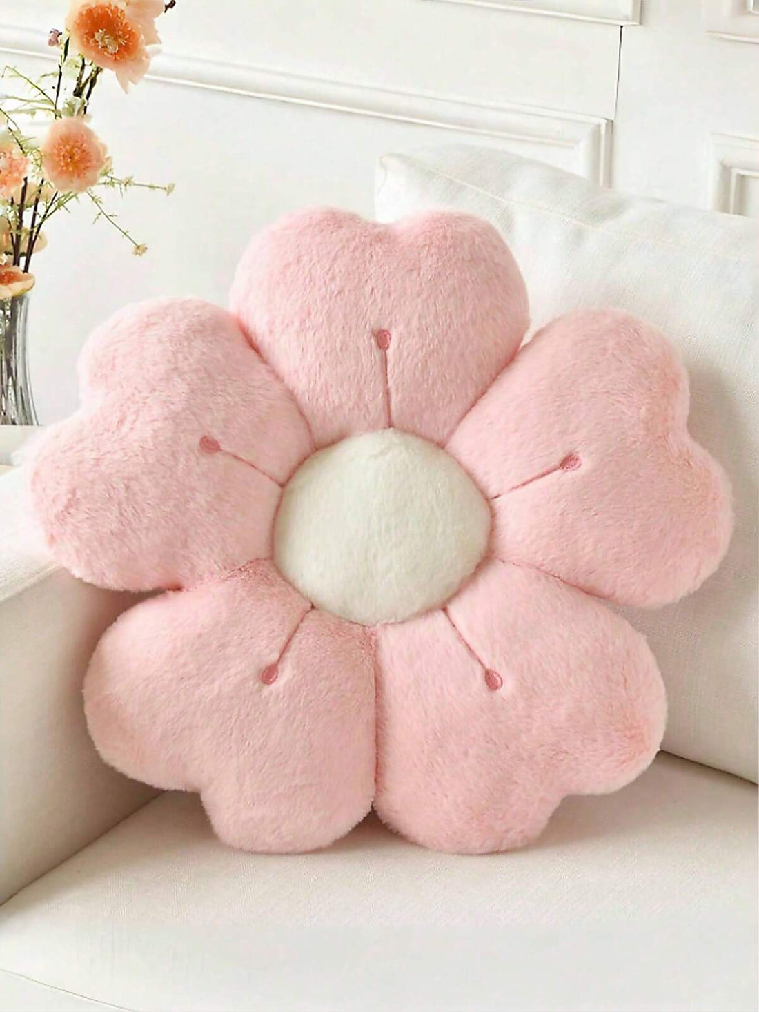 1pc Floral Decorative Pillow, Daisy Shaped Cushion For Bed, Sofa, Bedroom Decor, Home Decor, Lovely Gift For Family And Friends, Spring